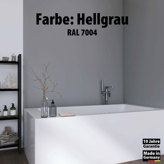 Bad mit Duschrückwand Farbe - Wallando Hellgrau