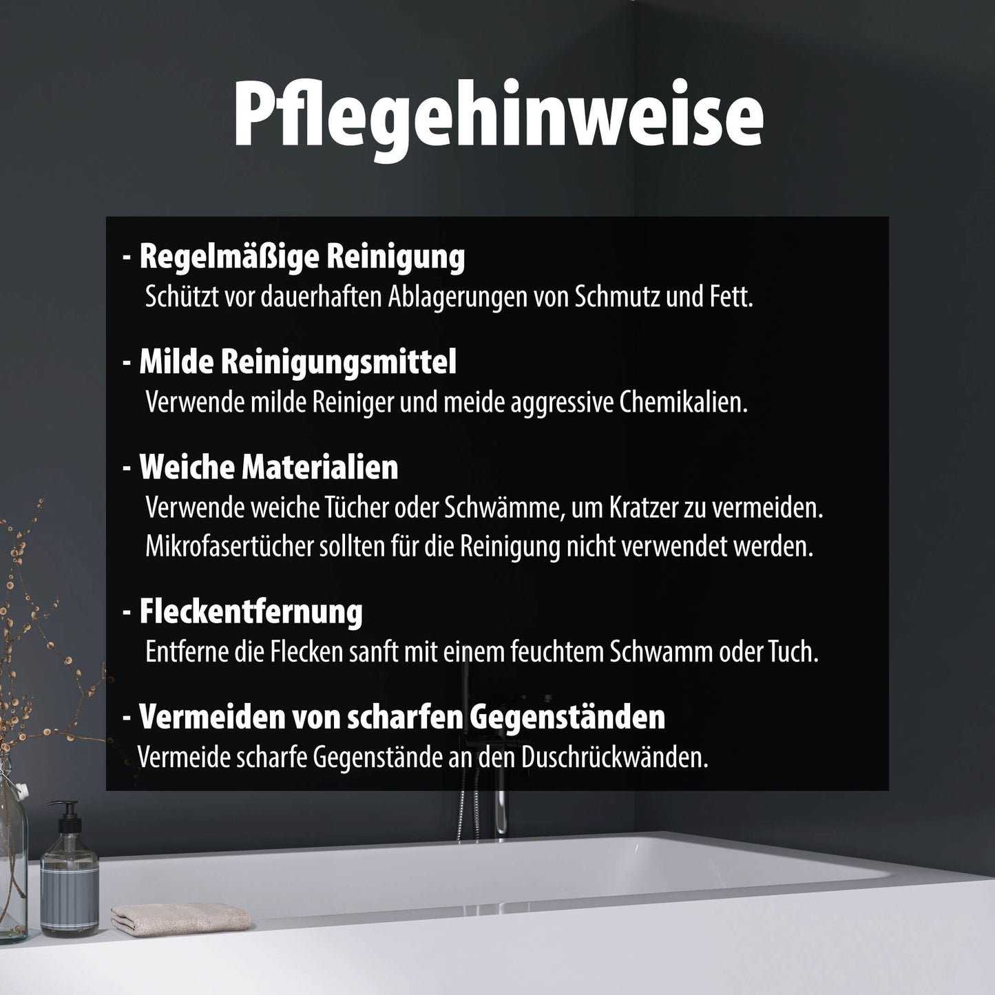 Duschrückwand Dunkelgrau – Zeitloses Design für moderne Badezimmer