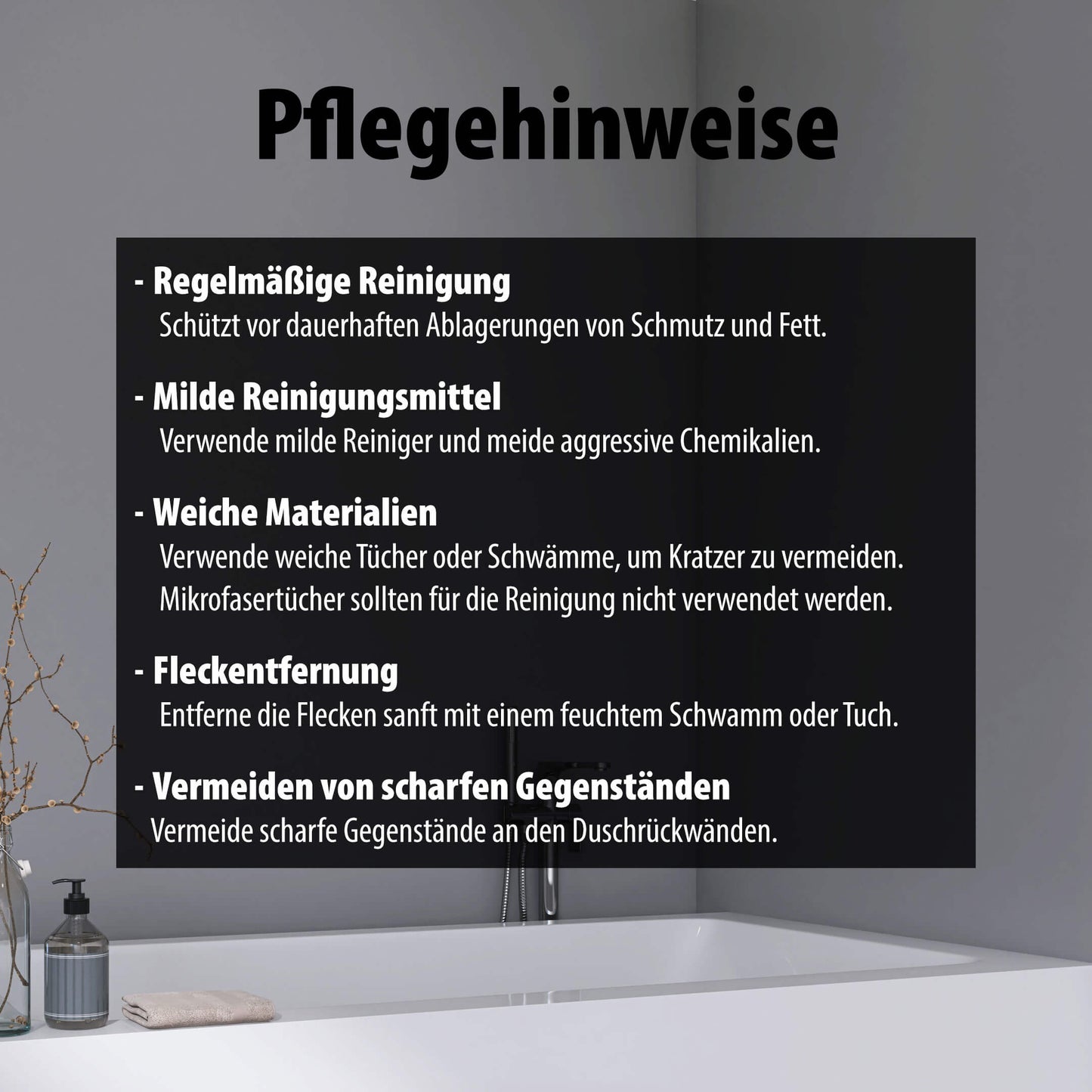 Duschrückwand Hellgrau – Zeitloses Design für moderne Badezimmer