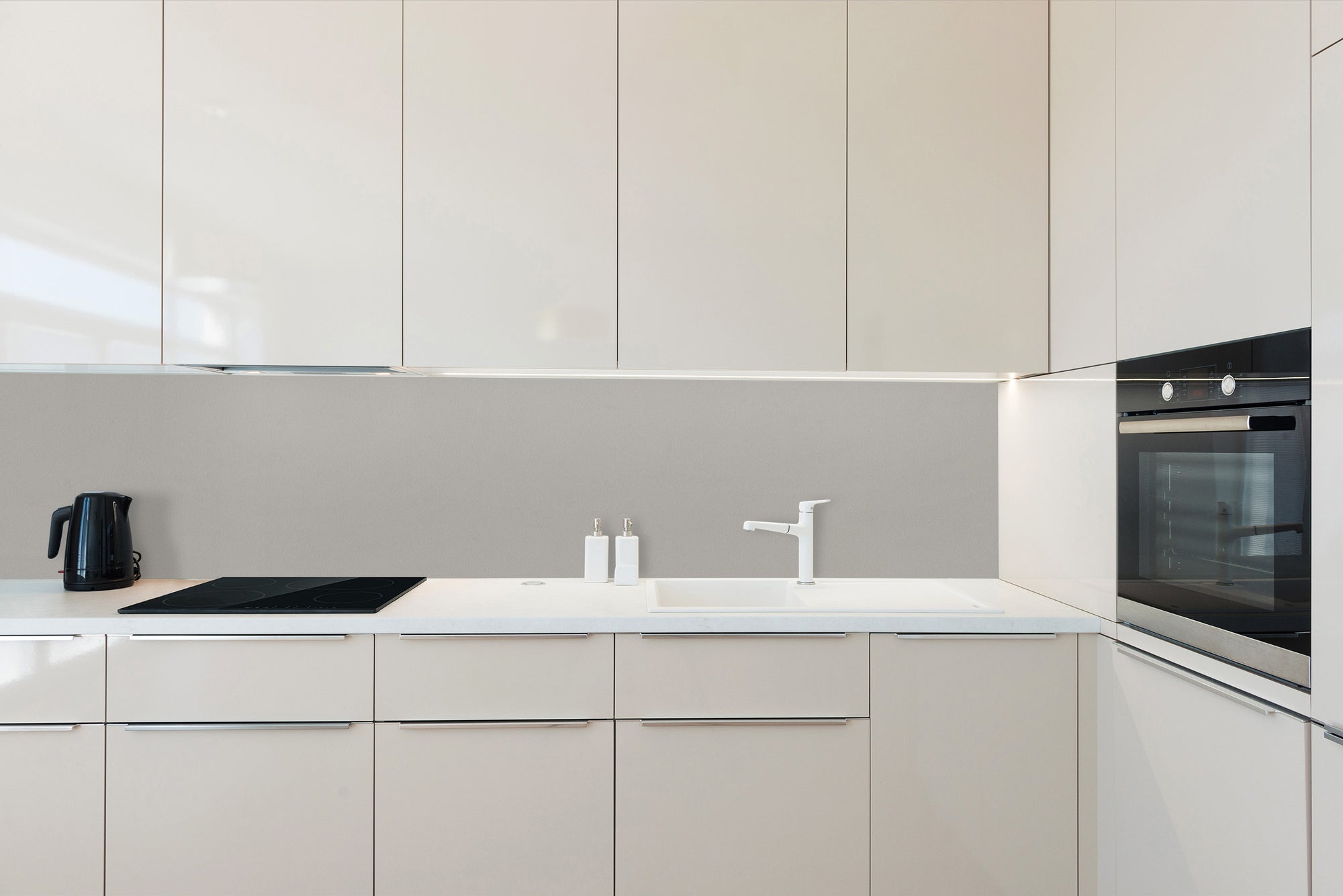 Küchenrückwand - Silber Grau