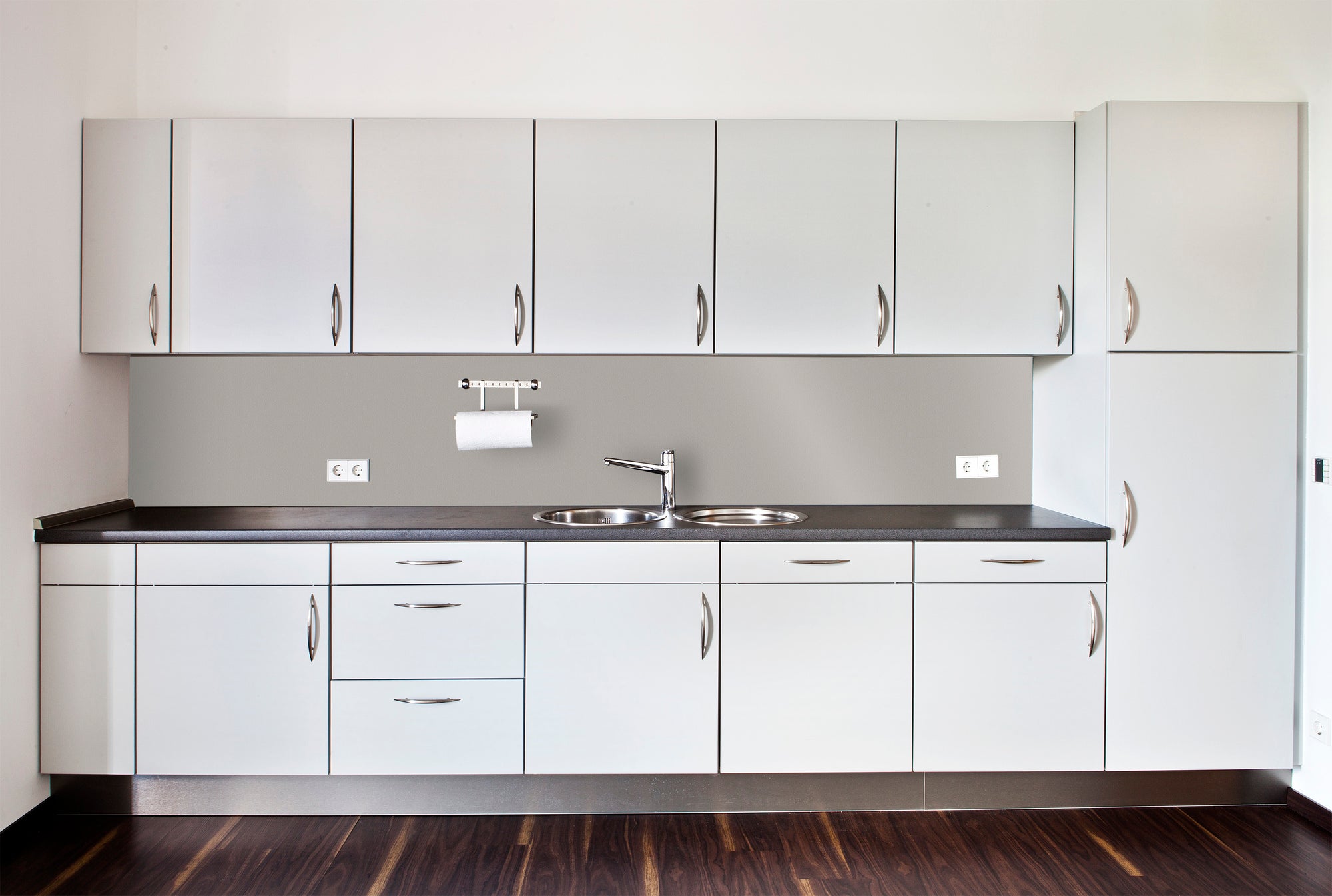 Küchenrückwand - Silber Grau
