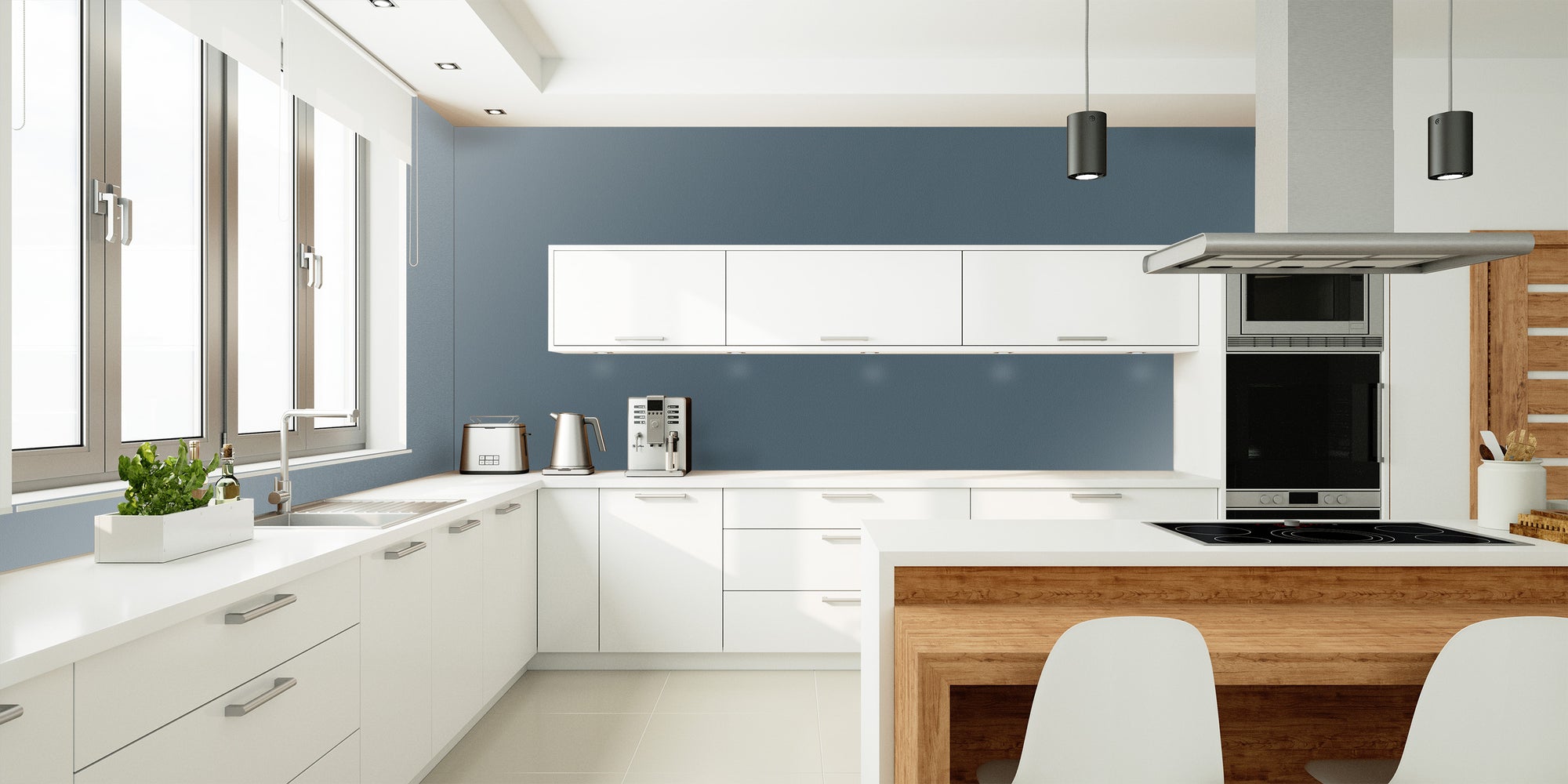 Küchenrückwand - Azur Blau