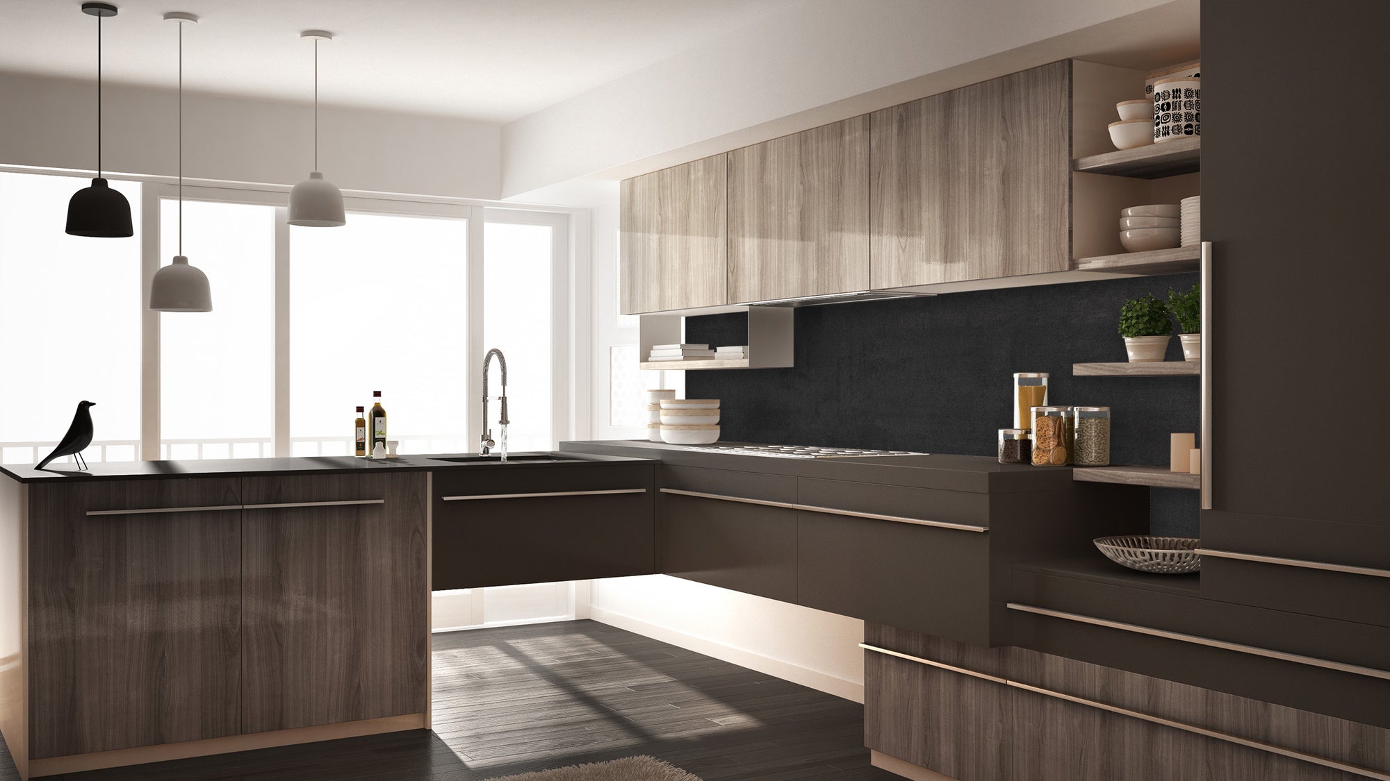 Küchenrückwand - Beton graphit