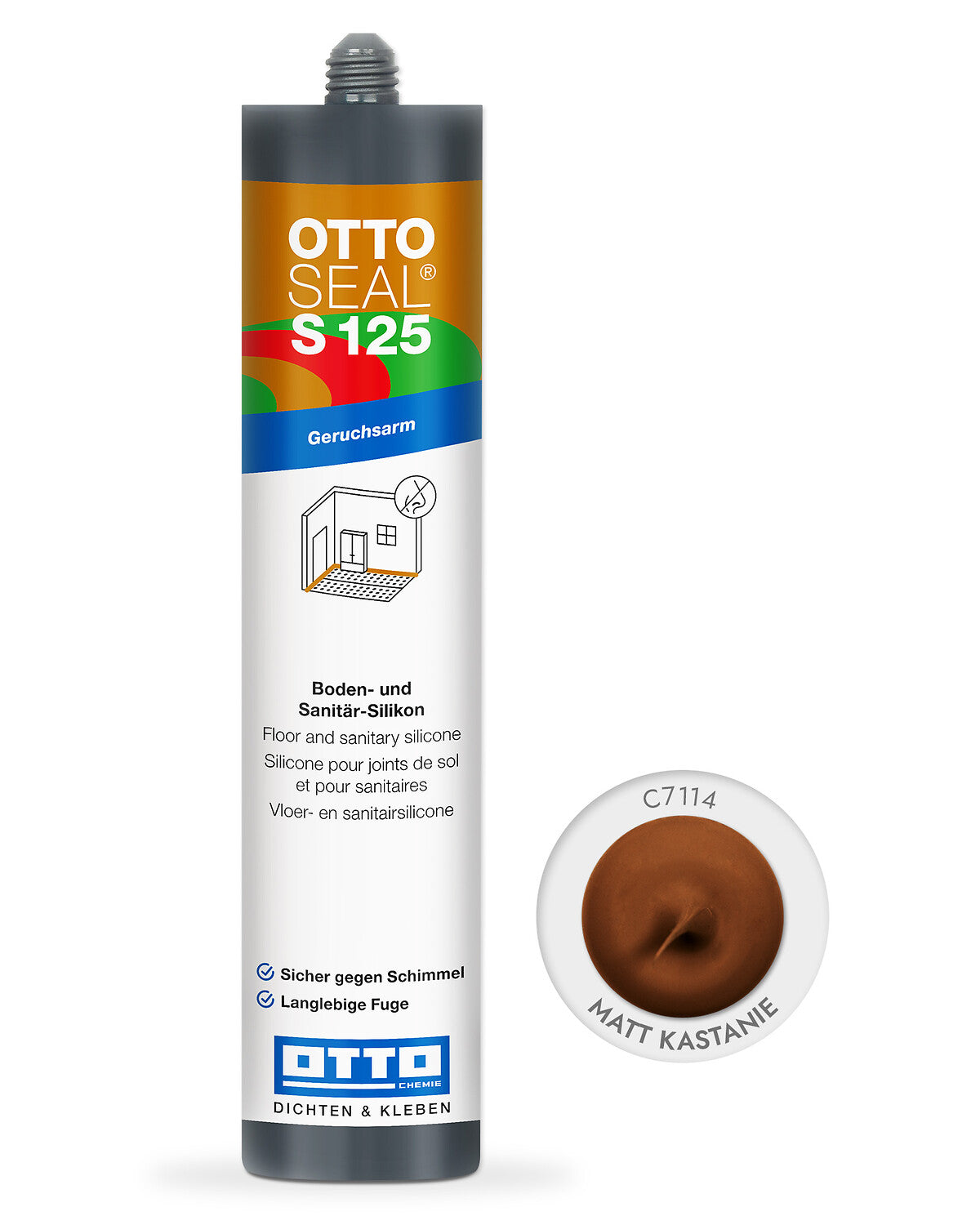 OTTOSEAL® S 125 – Sanitär-Silikon - 310 ml - verschieden Farben - 1 Kartusche pro Platte