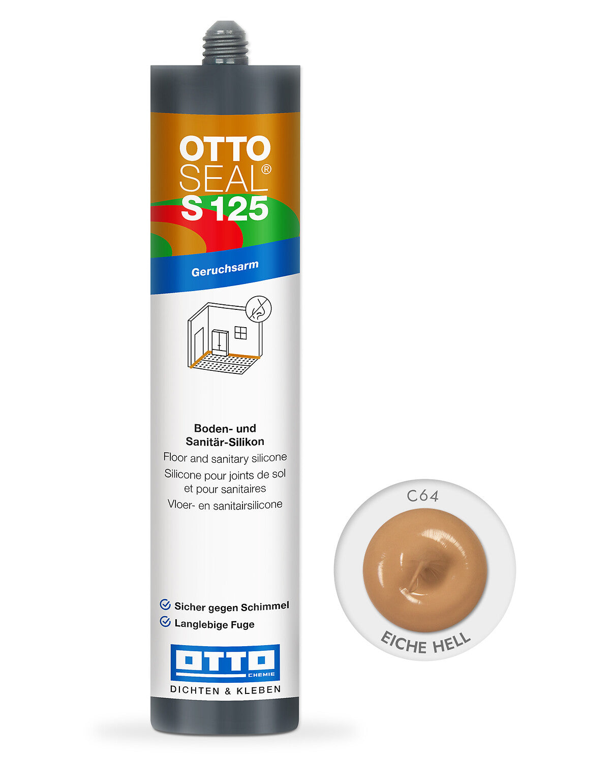 OTTOSEAL® S 125 – Sanitär-Silikon - 310 ml - verschieden Farben - 1 Kartusche pro Platte