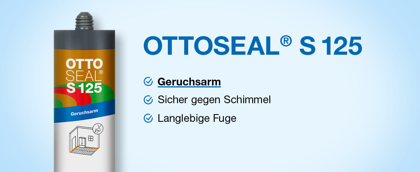 OTTOSEAL® S 125 – Sanitär-Silikon - 310 ml - verschieden Farben - 1 Kartusche pro Platte