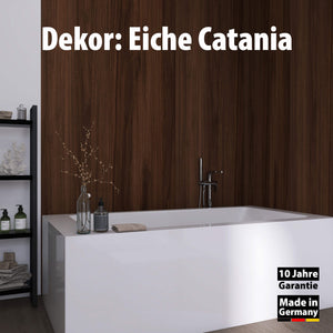 Bad mit Duschrückwand Dekor - Wallando Eiche Catania