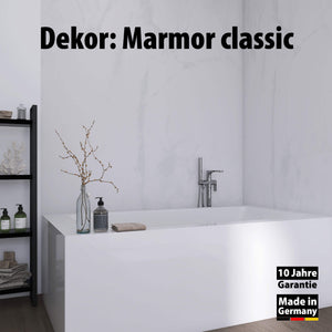 Bad mit Duschrückwand Dekor - Wallando Marmor Classic