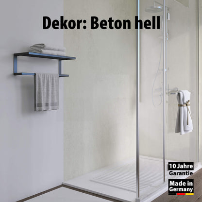 Duschrückwand Beton Hell – Zeitloses Design für moderne Badezimmer