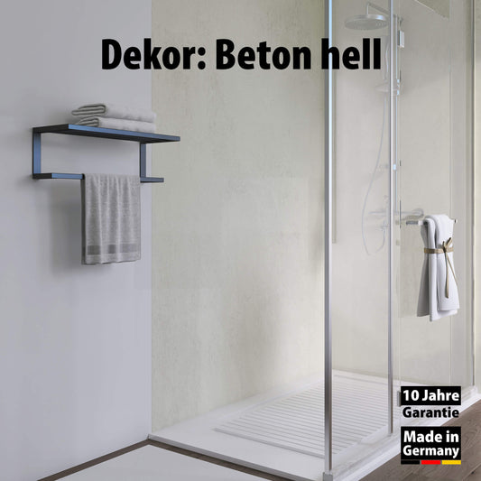 Duschrückwand Beton Hell – Zeitloses Design für moderne Badezimmer