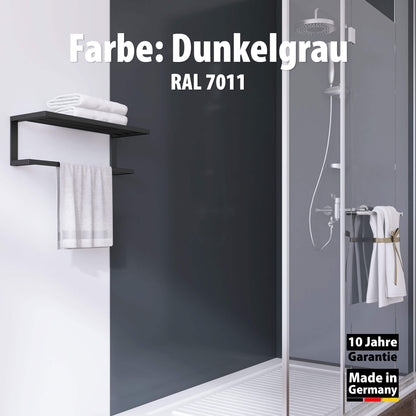 Duschrückwand Dunkelgrau – Zeitloses Design für moderne Badezimmer