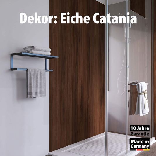 Dusche mit Duschrückwand Dekor - Wallando Eiche Catania