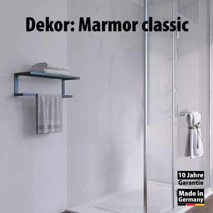Dusche mit Duschrückwand Dekor - Wallando Marmor Classic