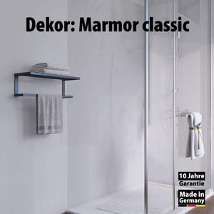 Dusche mit Duschrückwand Dekor - Wallando Marmor Classic
