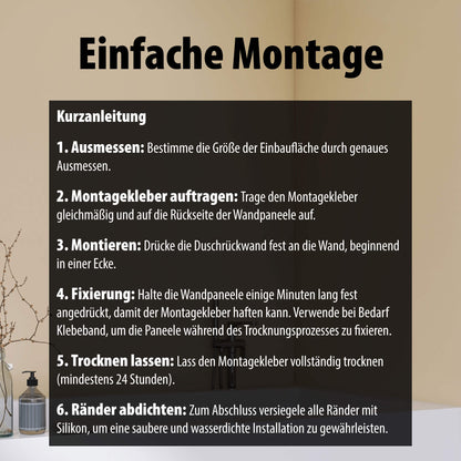 Duschrückwand Beige Creme – Zeitloses Design für moderne Badezimmer
