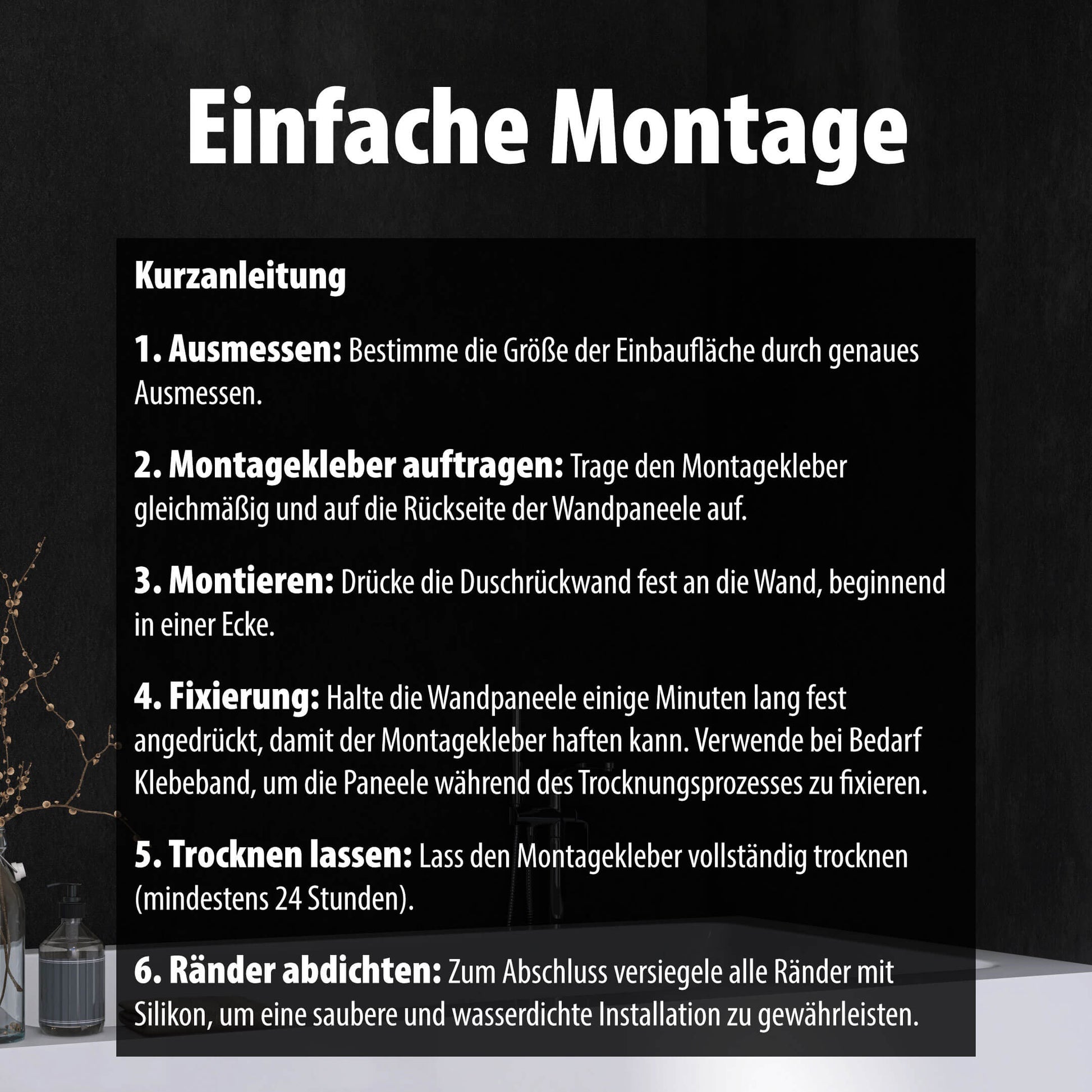 Wallando Duschrückplatten - Schichten erklärt - Beton graphit