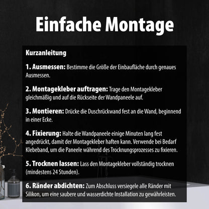 Wallando Duschrückplatten - Schichten erklärt - Beton graphit