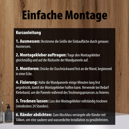 Duschrückwand Schwarzwaldeiche Hell – Zeitloses Design für moderne Badezimmer