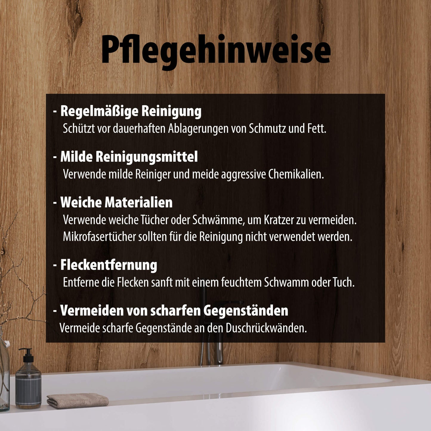 Duschrückwand Schwarzwaldeiche Hell – Zeitloses Design für moderne Badezimmer