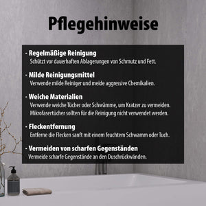 Pflegehinweise für Wallando Duschrückplatten - Steingrau hell