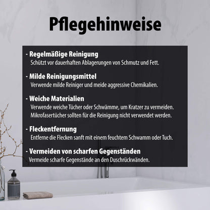 Pflegehinweise für Wallando Duschrückplatten - Marmor Classic