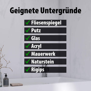 Geeignete Untergründe für Wallando Duschrückplatten - Marmor Classic