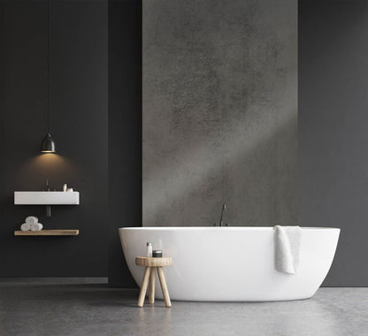 Duschrückwand Beton Dunkel – Zeitloses Design für moderne Badezimmer