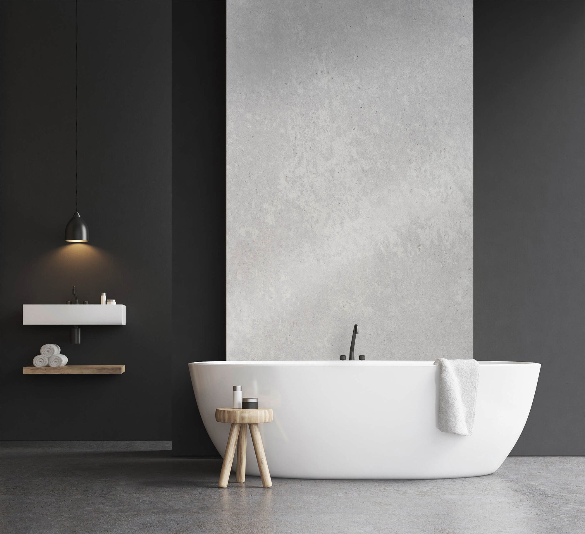 Panneau mural de douche - Gris pierre clair (250x100cm)