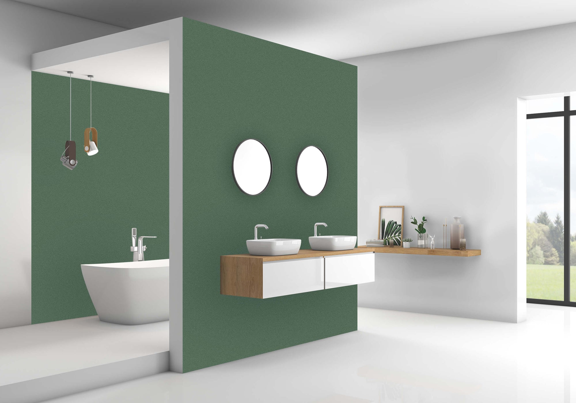 Panneau mural de douche - Vert amazone (250x100cm)