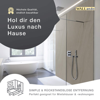 Duschrückwand Beton Dunkel – Zeitloses Design für moderne Badezimmer