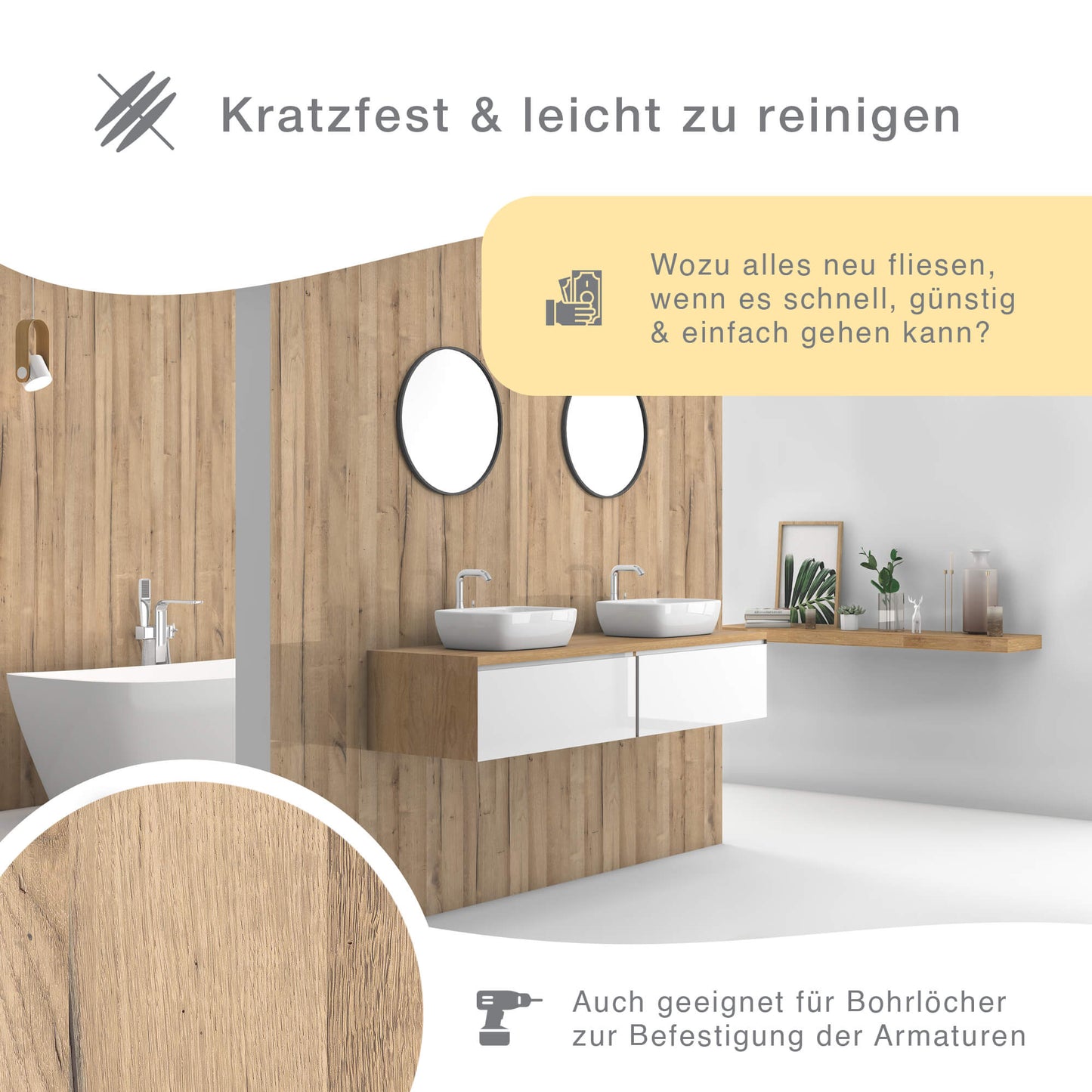 Duschrückwand Beton Dunkel – Zeitloses Design für moderne Badezimmer