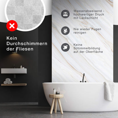 Duschrückwand Beton Dunkel – Zeitloses Design für moderne Badezimmer